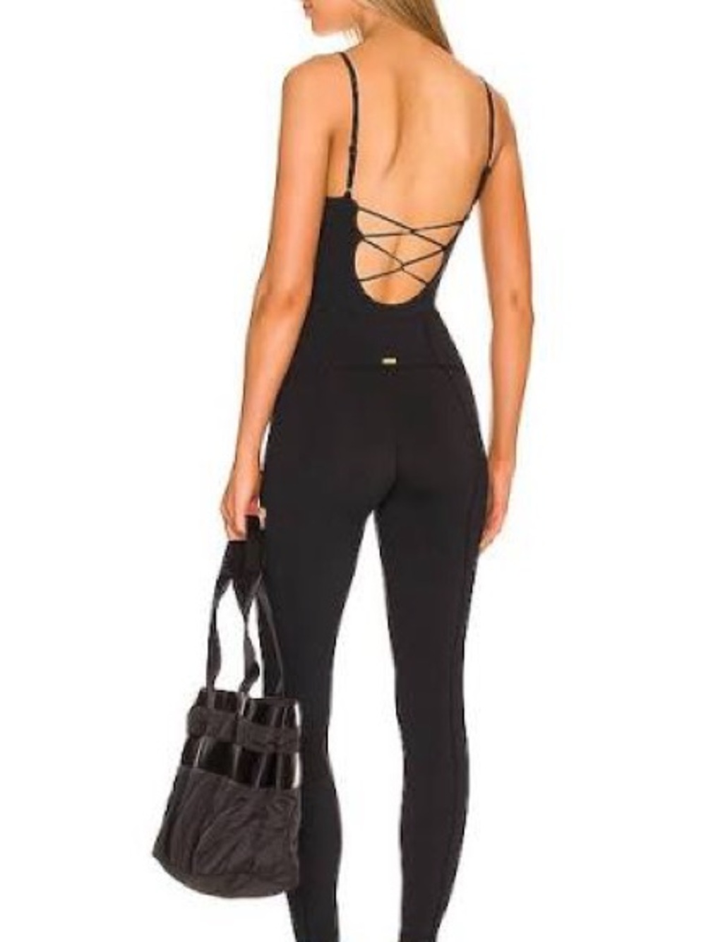 l*space l space go the distance jumpsuit romper NWT workout one piece XS Black